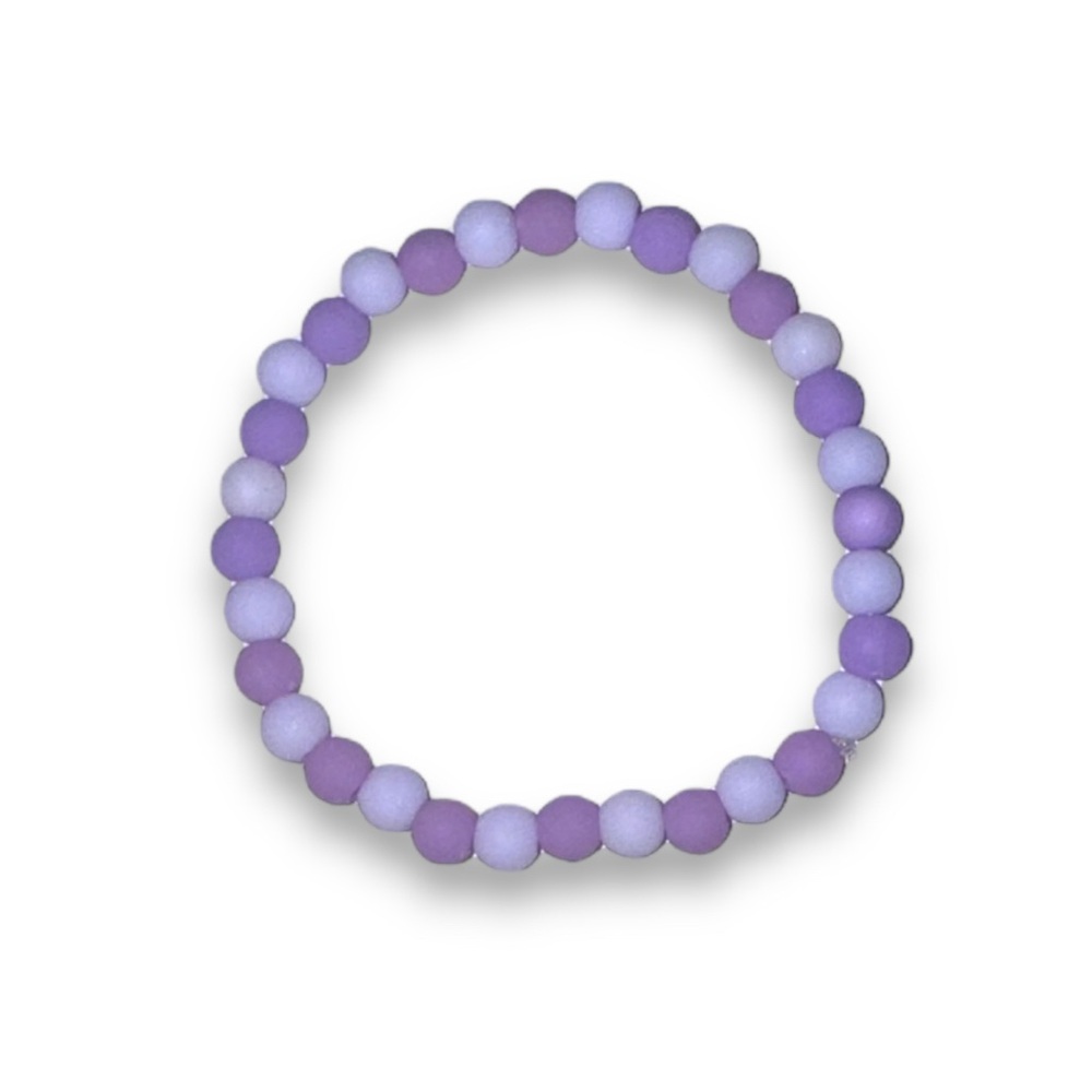 3 FOR $10 HANDCRAFTED Purple & Lilac Acrylic Beaded Bracelet